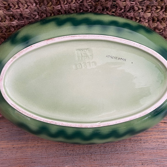 VTG Porcelain Watermelon Shaped Basket/Tray, Handpainted, Italy, Fruit Bowl - Picture 5 of 13
